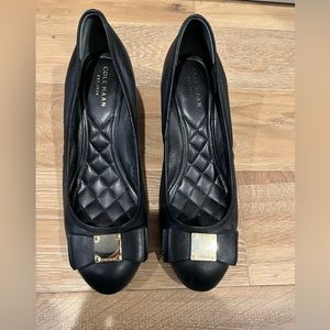 Cole Haan Black wedge dress shoes - size 7.5